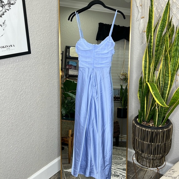 HOUSE OF CB 'Teia' Sky Draped Corset Midi Dress NWOT